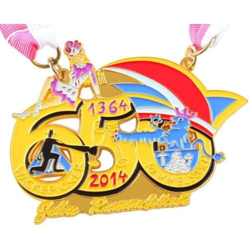 Factory Custom Souvenir Enamel medals cheap custom made Sport Runing Medal with ribbons