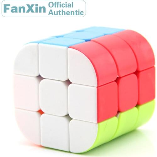 FanXin 3x3x3 Cylinder Magic Cube Column Professional Speed Puzzle Twisty Brain Teaser Antistress Educational Toys For Children