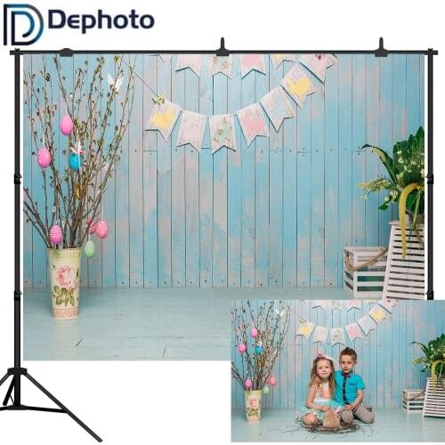 Dephoto Photography Backdrop Easter Egg Spring Room Wood Wall Decor Kid Newborn Background Photo Studio Photobooth Photocall