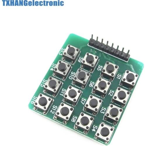 Integrated Circuits 8pin 4x4 4*4 Matrix 16 Keys Button Keypad Keyboard Breadboard Module Mcu for arduino diy electronics