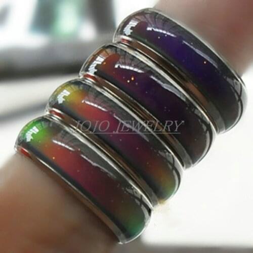 6mm width Mood Ring wedding rings with the temperature change color ring magic rings for women/men
