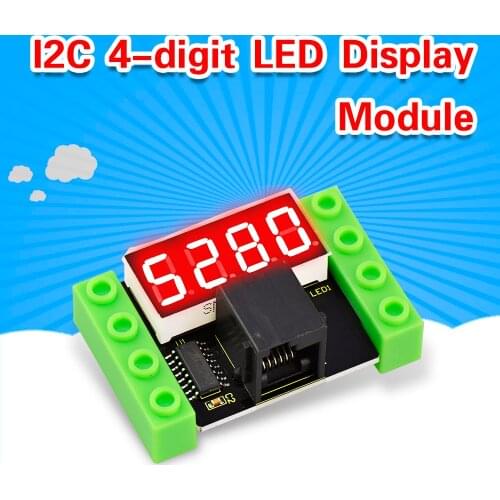 Kidsbits Building Blocks 4-Digit 7 Segments Display Module LED Sensor 0.36" 0.36 Inch Clock Display Tube For Arduino STEM