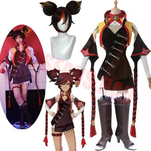 Game Genshin Impact Cosplay XINYAN Cosplay Costume Game shoes wigs XINYAN Costume for Women Halloween Suit Sexy Dress Outfit Set