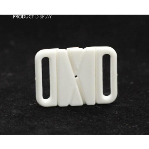 Craft Plastic White Rectangle Tape Closure Hook & Clasp Fasteners Sewing On Clothes Bra Clip Hooks 32mm x 23mm 200piece/NK163
