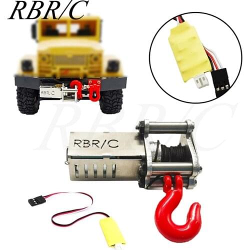 RBRC Metal Electric Winch Three-Channel Controller DIY Upgraded Accessory Part Use For WPL JJRC MN Off-Road Climbing 4WD RC Car