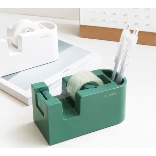 Desktop Tape Dispenser with Non-Slip Base and Auto-Hide Cutting Head