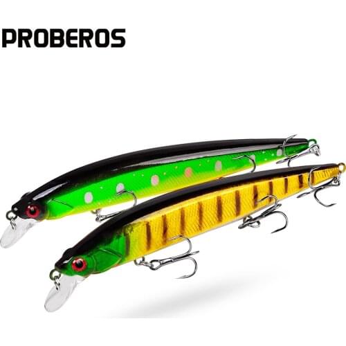 PROBEROS Minnow Bait 14cm-5.51" Fishing Lure 18.5g-0.65oz Fishing Tackle with 6# Hook Noisy Artificial Hard Bait Floating Isca