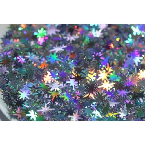 Silver Micro Star Holographic Laser STAR Shape Sequins for nail art decoration and DIY Supplies