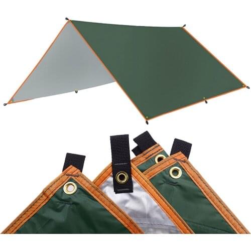 4x3m 3x3m Awning Waterproof Tarp Tent Shade Ultralight Garden Canopy Sunshade Outdoor Camping Hammock Rain Fly Beach Sun Shelter