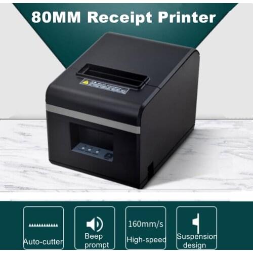 Thermal Receipt Printer POS 80mm Ticket Barcode Bill Kitchen Restaurant Portable Printer With Automatic Cutter USB/Lan Fashion