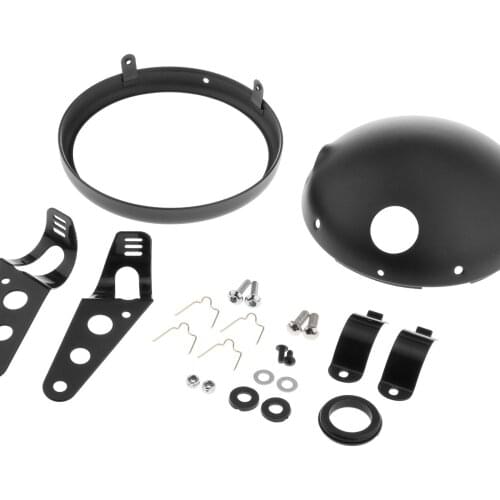 Universal 7" Inch Motorcycle Headlight Housing Mounting Bucket w/Mount Bracket, Universal Fits motorcycle with 7" headlight