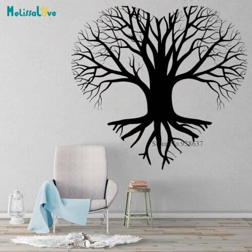 Heart Shaped Design Tree Of Life Bedroom Living Room Decal Home Decor Removable Vinyl Poster Wallpaper BB104