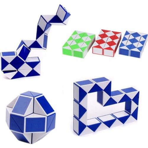 Snake Ruler Puzzle 24 Speed Antistress Cube Twist Snake Folding Educational Toy For Kids Children Cube