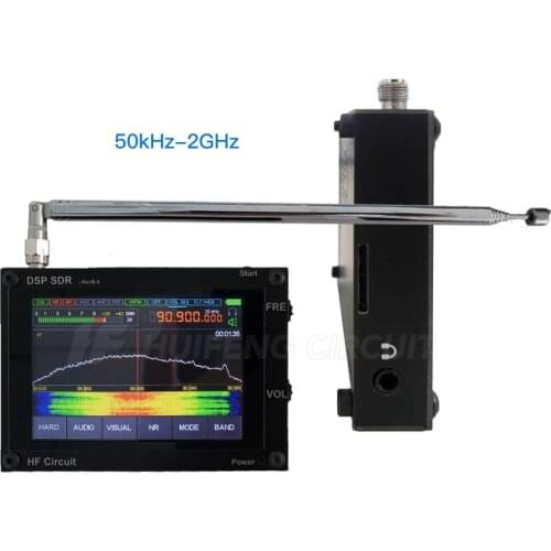 V1.10B Upgrade 50KHz-2GHz Malahit SDR Receiver Radio DSP SDR Receiver 3.5"Touch Screen with Registration Code Antenna Battery