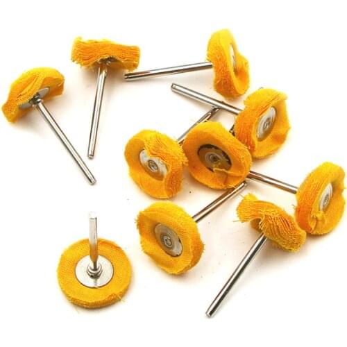 3*25mm Cotton Polishing Wheels with handle Cloth Buffing Wheel Grinder For Jewelry Wood Metal Ceramics Polishing Abrasive Tools