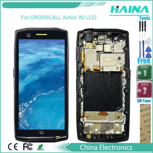 Original For CROSSCALL Action X5 LCD Display Touch Screen Digitizer Assembly Replacement For CROSSCALL Action X5 LCD With Tools