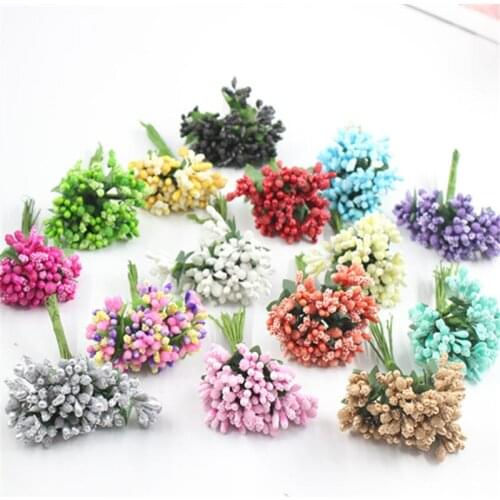 144pcs/bag flowers 9cm Artificielle Bourgeon Berry Bacca Fleur Pour household Wedding decorati flores DIY Scrapbooking 104