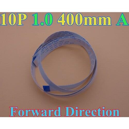 2pcs FFC FPC 10pin flat flexible cable 0.5mm pitch 10 pin forward Length 400mm Width 5.5mm Ribbon 10p Flex Cable