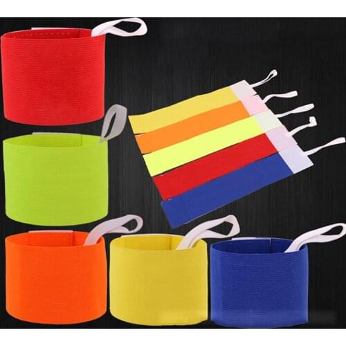 2019 High Quality Colorful Anti-off Professional Football Soccer Captain Armband Player Arm Band Adjustable Brazalete Armband