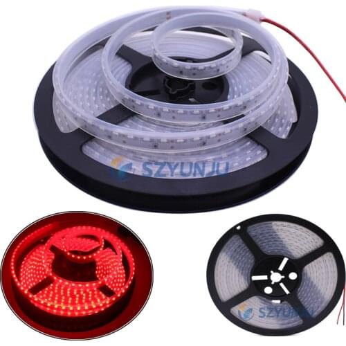 5M SIDE 335 SMD 120LED/M side-Emitting Red LED strip IP67 waterproof in silicon Tube DC12V 10mm width