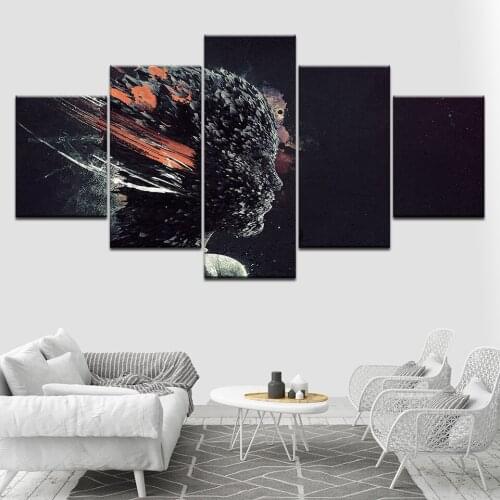 If You Don't Control Your Mind 5 Piece Wallpapers Art Canvas Print modern Poster Modular art painting for Living Room Home Decor