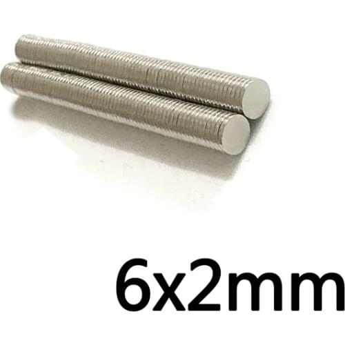 50/100/200pcs 6x2 mm Mini Small circular Magnets 6mmx2mm Fridge N35 Neodymium Magnet Dia 6x2mm Permanent NdFeB Magnets 6*2 mm