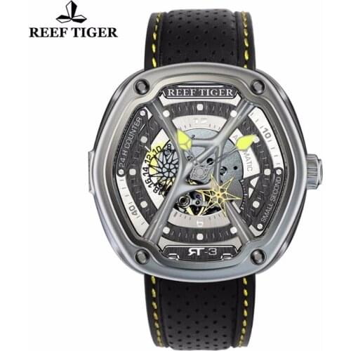 Reef Tiger/RT Top Brand Automatic Watches Enjoy Your Live Style Dive Watch Luminous Nylon/Leather/Rubber Available Clock