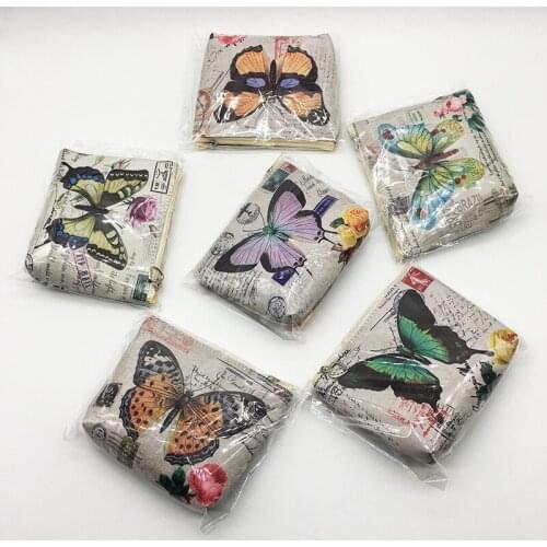 Free ship!1lot=12pc! New butterfly pattern coin purse / key bag / Cosmetic pencil Bag/ cute coin mini wallet/storage bag