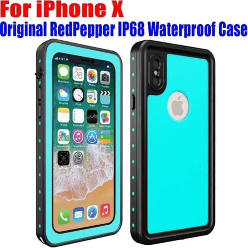 For IPhone X Case Original RedPepper Dot Series IP68 Waterproof Diving Underwater PC + TPU Armor Cover