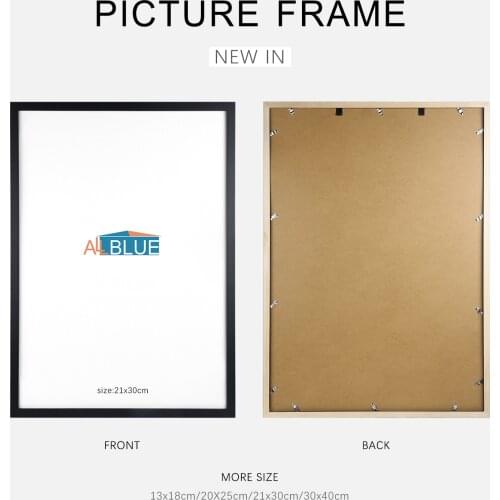 Wooden Frame Black Picture Framed Hanging Photo Frames Wall Decor Framework Luxury Art Poster For Room Decoration Print Painting