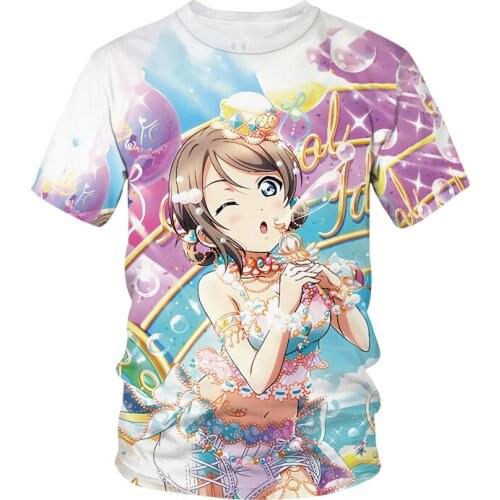Love Live T-shirt Anime Style Men Women Streetwear Kawaii Girl 3D Print T Shirt Casual Fashion Tees Tops Hip Hop Unisex Clothing