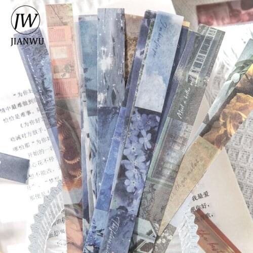 JIANWU 30Pcs Aesthetic Landscape Travel Sticker Pack Creative Journal Scrapbooking Decoration Material Phone Stickers Stationery