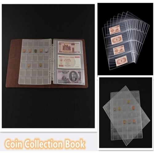 Coin Collection Book 42/30/20 Pockets Coin Holder Sheet for Storage Album Portable Professional Commemorative Coin Collection
