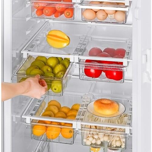Kitchen Household Refrigerator Egg Fresh-Keeping Storage Box Food Vegetable Preservation Drawer Type Transparent Storage Rack