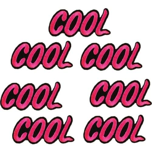 Letter COOL Patches Badges for Clothing Iron Embroidered Patch Applique Iron Sew on Patches Sewing Accessories for DIY Clothes