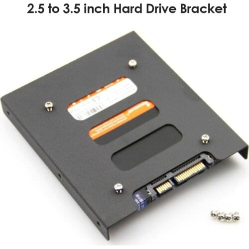 Metal 2.5 inch to 3.5 inch SSD HDD Mount Adapter Hard Drive Holder Bracket SSD HDD Hard Drive Bay Dock HDD Enclosure Bracket Hot