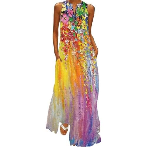 MOVOKAKA Long Robe Femme Summer Womens Dress 2021 Elegant Casual Maxi Dress Women Sundresses Boho Floral Dresses For Women 2021