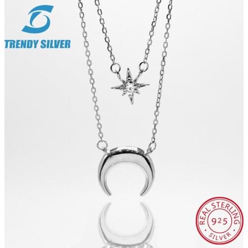 925 sterling silver necklace chain for women woman rose gold plated pendant jewelry pave CZ