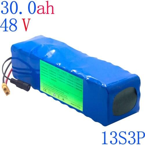 Rechargeable Electric Bicycle Battery Pack 48v 15Ah 18650 13S 3P With 15A BMS Suitable For Motors Less Than 500W