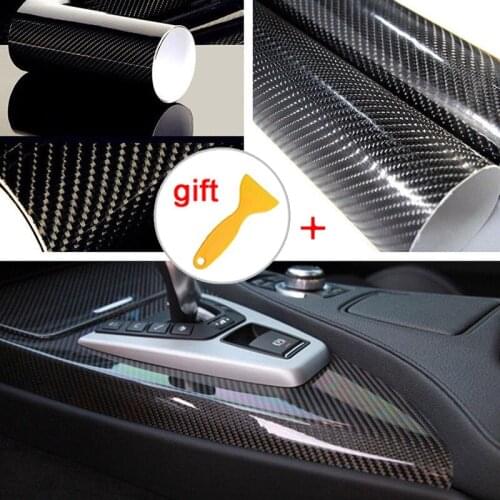 Film Car Sticker Decal 5D Ultra Gloss Carbon Fiber Wrap Speaker Surfaces