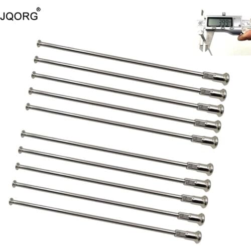 Material 304 Stainless Steel Straight Pull Spokes For Motorcycle Diameter 4.0 mm Lighting Sliver Color Straight Head Round Spoke