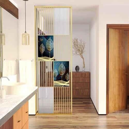 Modern Stainless Steel Screen, Entrance Partitions, Living Room And Bedroom Shelter, Household Metal Glass Screen