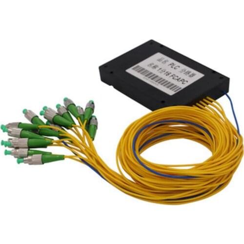 FC APC PLC 1X16 Fiber Optic splitter Box With FC APC conector PLC 1X16 FC APC Single Mode ABS Optical Splitter Free shipping