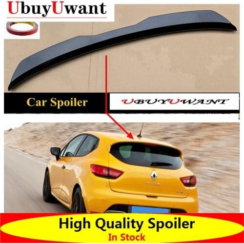 Rear Roof Lip Spoiler For Renault Clio 4 IV Hatchback Spoiler 2012-2019 Spoiler ABS Universal Car Tail Wing Decoration