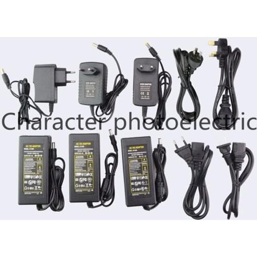 100-240V AC to DC Power Supply Charger Transformer Adapter 12V 1A 2A 3A 5A 6A 8A 10A US EU Plug 5.5mm x 2.5mm for LED Strip Ligh
