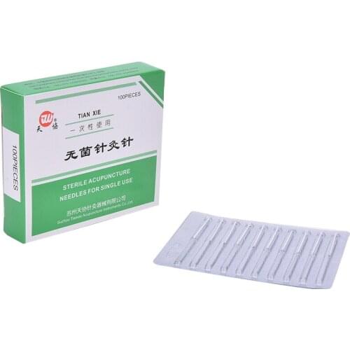 Massage New 100PCS/1Pack Authentic Acupuncture Needles 25mm x0.25mm Stainless Steel Beauty Massage Needle For Health Care
