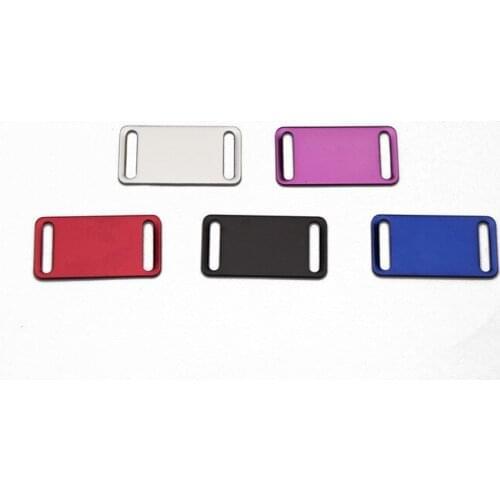 100 pcs/lot Personalized Engraved Aluminum Slider Pet ID Tag Dog Tag Cat Tag Collar free shipinng