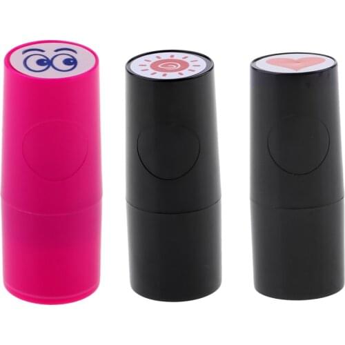 3 Count Long Lasting Golf Ball Stamp Stamper Cute Heart Sun Shape Cartoon Eye Marker Seal Birthday Gift For Golfer