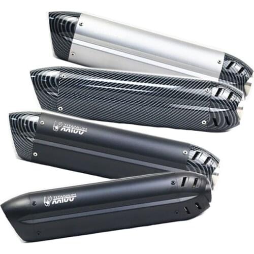 36-51mm Universal Motorcycle Exhaust Muffler Pipe 370mm 470mm Dirt Pit Bike Scooter For Mivv Yoshimura Honda R1 R3 FZ6 Nmax MT07