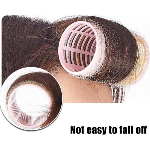 6Pcs/Set Bang Roller Elastic Natural Effect Artificial Magic Volume Big Wavy Buckle Curly Hair Roller for Female